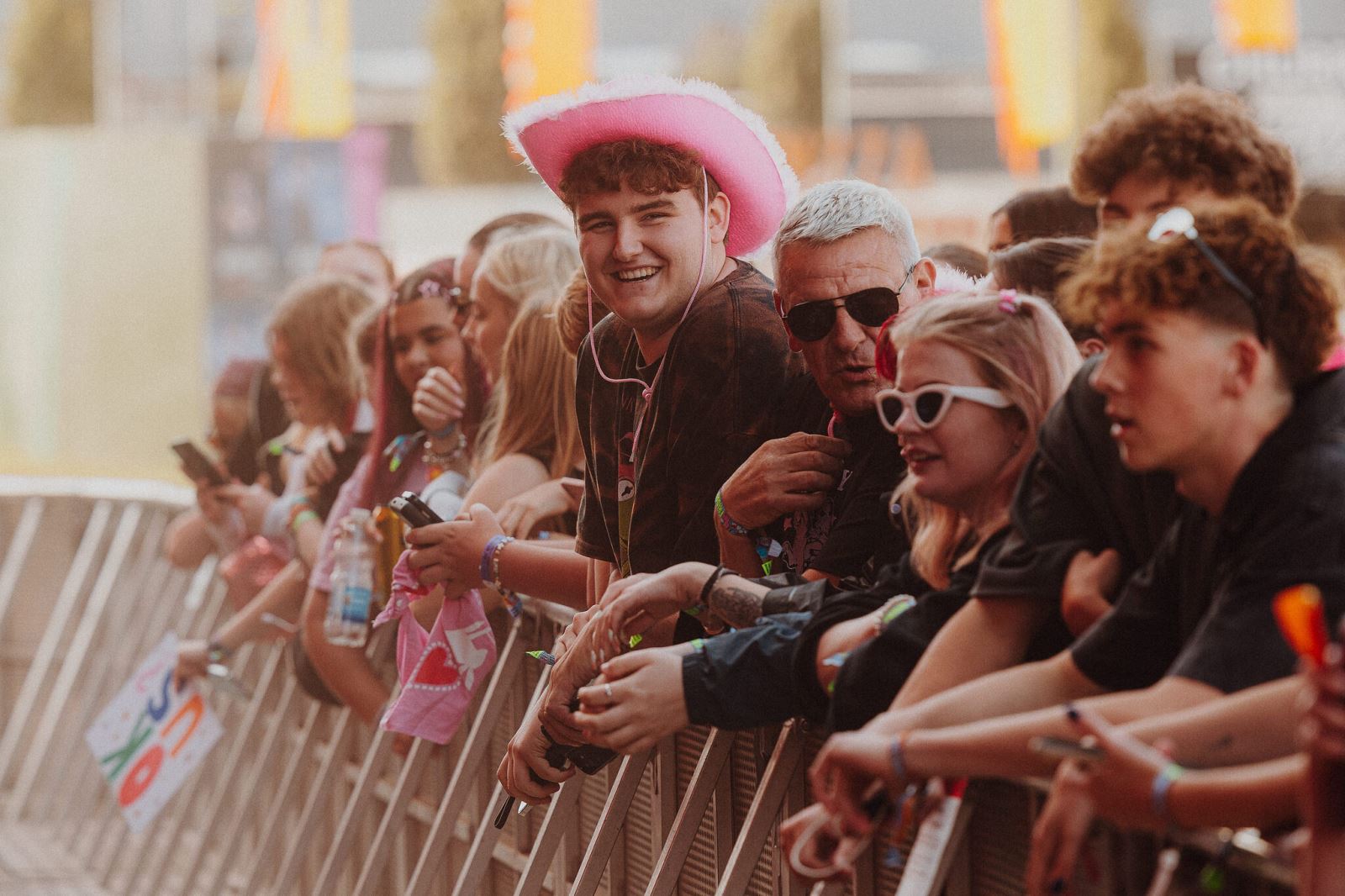 Fans at barrier
